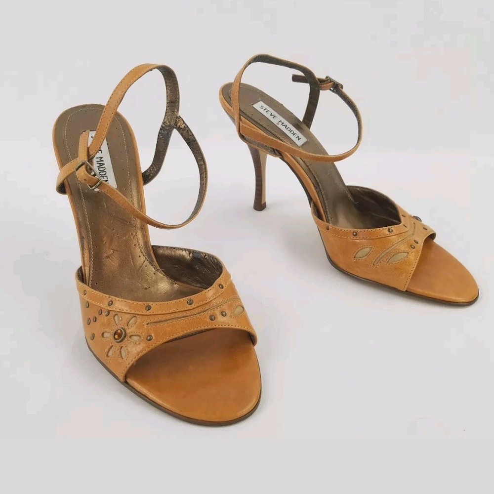 Steve Madden women's heels size 10. Brown leather